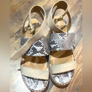 Soda snake print sandals